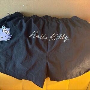 Hello Kitty Sanrio x Forever 21 Black embelished Shorts M NWT